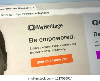 Tel Aviv, Israel - June 20, 2018: Website Of MyHeritage, A Popular  Online Genealogy Platform.