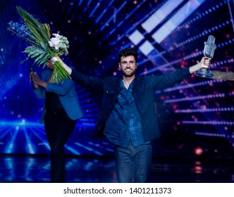 Tel Aviv, Israel – MAY 18, 2019: Duncan Laurence, Representing The Netherlands,on Stage After Winning The Eurovision Song Contest 2019.