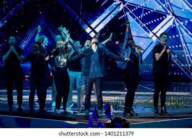 Tel Aviv, Israel – MAY 18, 2019: Duncan Laurence, Representing The Netherlands,on Stage After Winning The Eurovision Song Contest 2019.