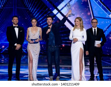 Tel Aviv, Israel – MAY 18, 2019: Duncan Laurence, Representing The Netherlands,on Stage After Winning The Eurovision Song Contest 2019.