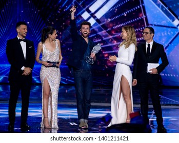 Tel Aviv, Israel – MAY 18, 2019: Duncan Laurence, Representing The Netherlands,on Stage After Winning The Eurovision Song Contest 2019.