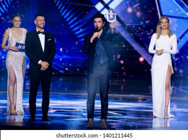 Tel Aviv, Israel – MAY 18, 2019: Duncan Laurence, Representing The Netherlands,on Stage After Winning The Eurovision Song Contest 2019.