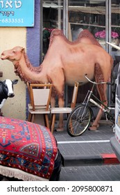 Tel Aviv, Israel - November 7th, 2019: Old Flea Market Items