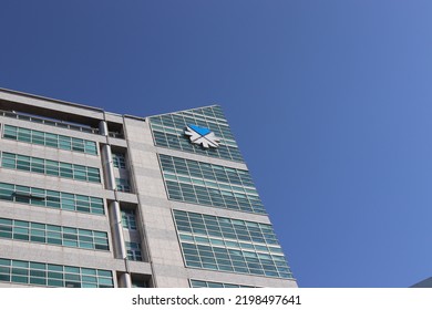 Tel Aviv, Israel - September 5, 2022: Ichilov Hospital, Sourasky Medical Center, Detail Of Ted Arison Medical Tower, Low Angle Shot.