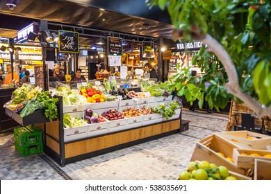 Tel Aviv - November 25: Sarona market - modern market of organic products, Tel Aviv - Jaffa, Israel, November 25, 2016