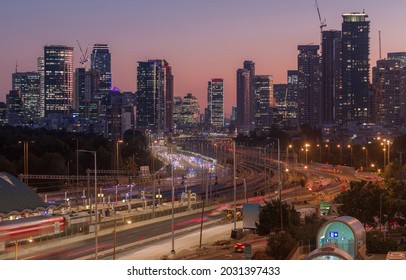 Tel Aviv Ramat Gan Night Skyline Stock Photo 2031397433 | Shutterstock