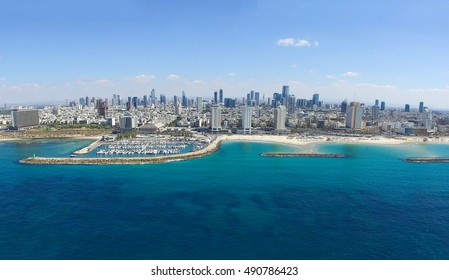Tel Aviv skyline - Aerial photo