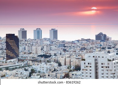 Tel Aviv At Sunset