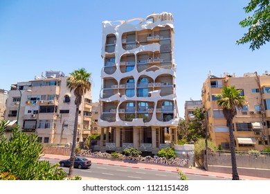 Tel Aviv-Yafo, Israel - June 9, 2018: Crazy House Designed By Leon Geignebet In Tel Aviv. The Building Is An Architectural Attraction With Its Unusual Exterior Design.