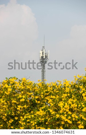 Telecommunicatio tower for mobile phone system