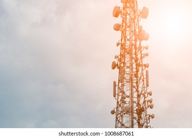 telecommunication mast TV antennas wireless technology  - Shutterstock ID 1008687061