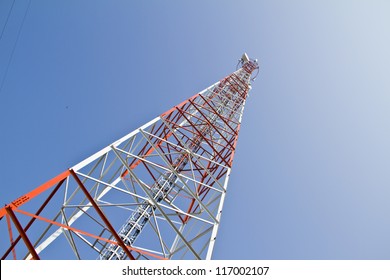 Telecommunications Tower. Mobile Phone Base Station