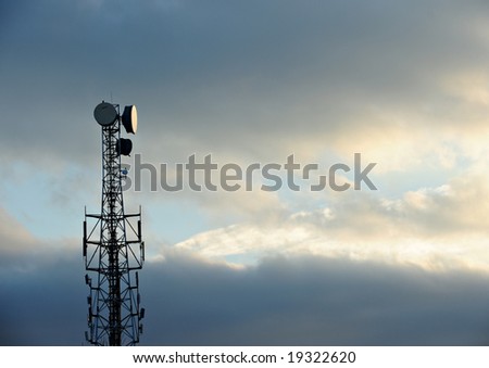 Telecommunications Tower at sunset