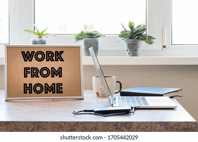 Telecommuting Amid The Spread Of Covid-19. Home Office And Telecommuting Concept