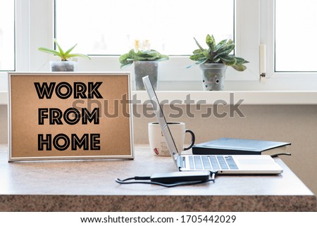 Telecommuting amid the spread of Covid-19. Home office and telecommuting concept