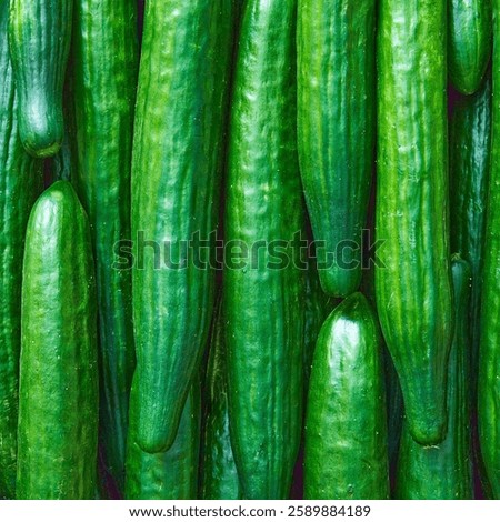 Telegraph Cucumbers as Full Frame 
