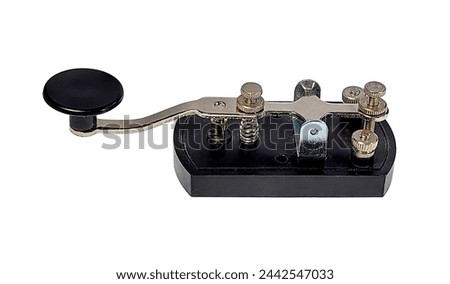 Telegraph key for sending morse code messages
