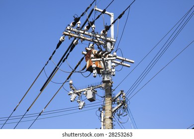 Telegraph Pole Spread Wires Landscape Format Stock Photo 28253263 ...