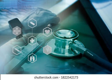 Telemedical And Healthcare Digital  Transformation Concept 