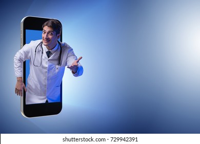 Telemedicine Concept With Doctor And Smartphone