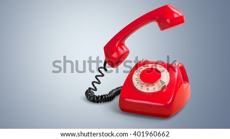 Similar – An old red telephone over red background