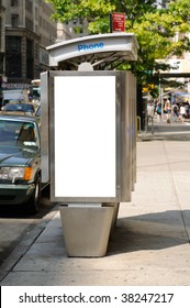 Telephone Booth Billboard In New York City