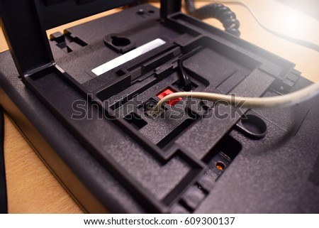 Telephone and LAN Cable.