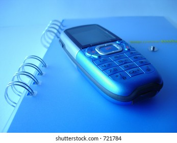 telephone with notebook