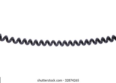 Telephone Wire On White Background