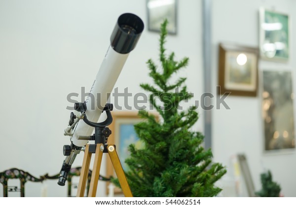 Telescope Room Art Deco Style White Royalty Free Stock Image