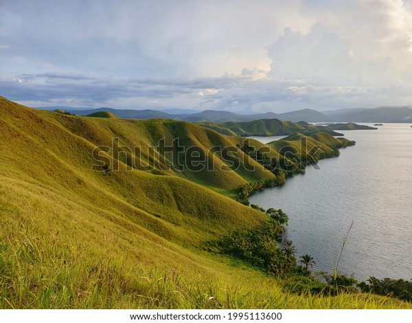 Teletubbies Hill Location Sentani Jayapura Indonesia Stock Photo ...