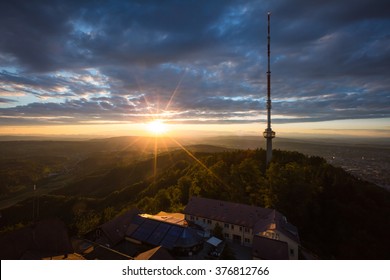 Televesion Tower On Top Of Uetliberg,Zurich ,Switzerland