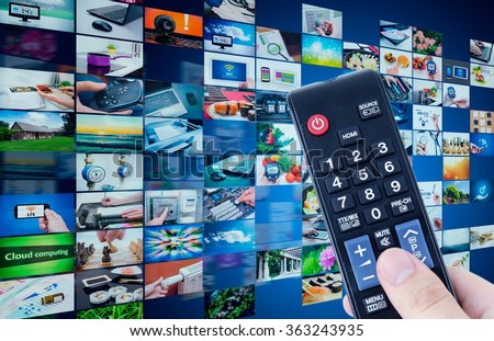 Television broadcast multimedia abstract composition with remote control