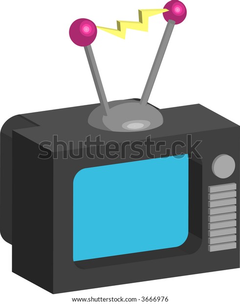 
Television. Retro style tv illustration. Raster
version