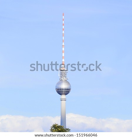 Similar – Image, Stock Photo View of the television tower from Pankow