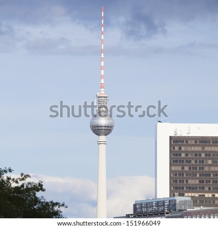 Similar – Image, Stock Photo View of the television tower from Pankow