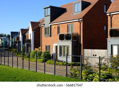 Telford, UK, 25 January 2017: New Housing Estate