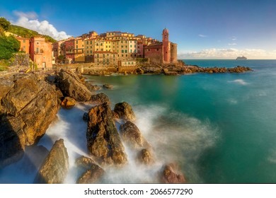 Tellaro is a charming Italian town in the province of Liguria, Italy. A fragment of architecture	