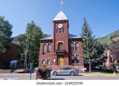 Telluride, Colorado - August 4, 2021: Exterior Of The San Miguel County Courthouse Building On A Summer Day