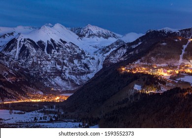 Telluride, Colorado Winter Landscape With The San Juan Mountains