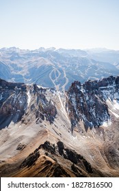 Telluride Ski Runs Seen From The Top Of Mount Sneffles. 