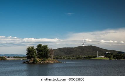 Telstra Tower On Black Mountain In Canberra.