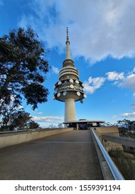 Telstra Tower Pointing The Blue Sky