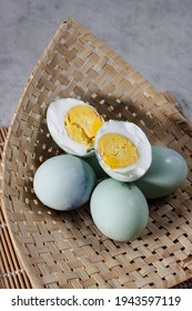Telur Asin. Home made salted egg is a duck egg preserved by marinating with salt. - Shutterstock ID 1943597119