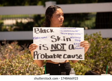 Temecula, California, USA, 06/03/2020, People Take To The Streets To Demand Justice And Protest The Killings Of Black People By Police