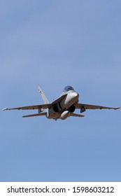 Temora, Australia - November 1, 2013: Royal Australian Air Force (RAAF) McDonnell Douglas F/A-18B Hornet Jet Aircraft A21-115 From No. 2 Operational Conversion Unit Based At RAAF Williamtown.