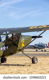 Temora, Australia - November 2, 2013: Cessna O-1G Bird Dog Observational And Forward Air Control (FAC) Aircraft VH-EAZ That Was Used During The Vietnam War.