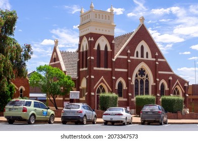 Temora, NSW, Australia - 6 November 2020: St Andrews Presbyterian Church Facade