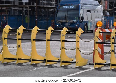 Tempe Arizona 3-26-2022 Car Stop Security Barricade At An Outside Event