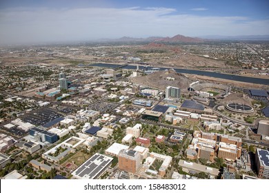 Tempe, Arizona Skyline With Approaching Dust Storm